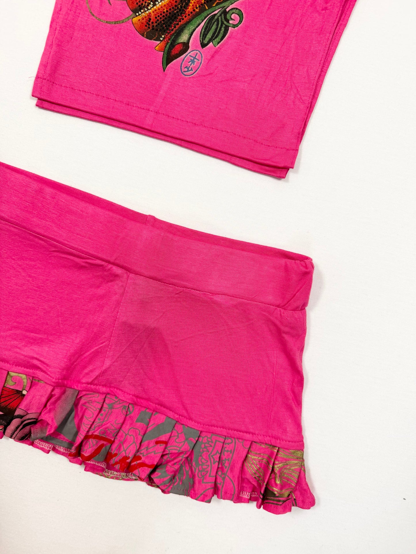 Christian Audigier Pink Halter & Skirt Set ♡ XS/S