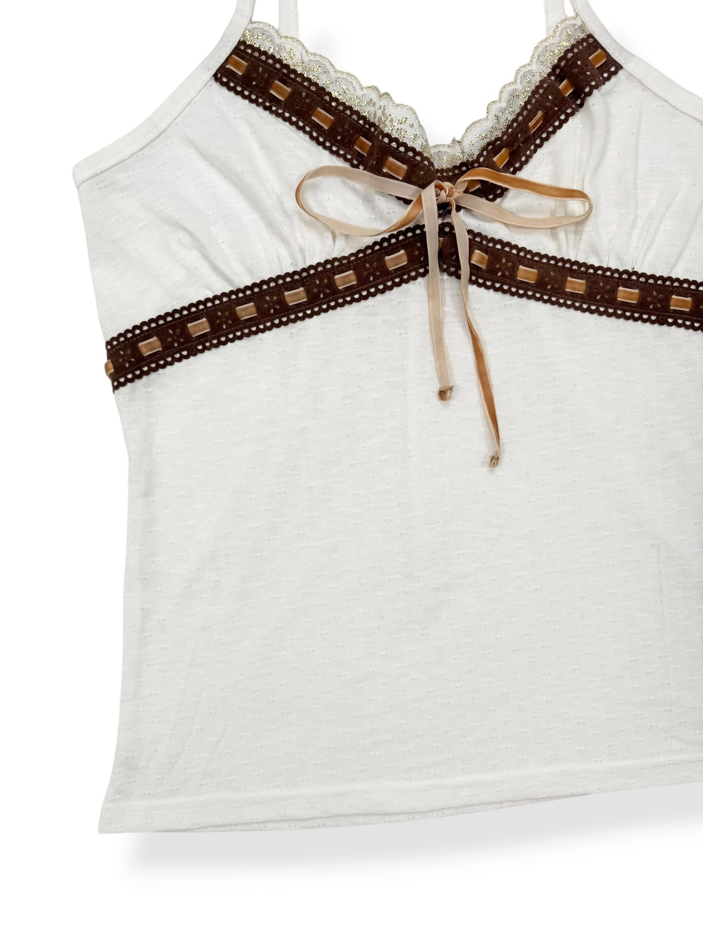 Pointelle Suede Tie Cami ♡ S