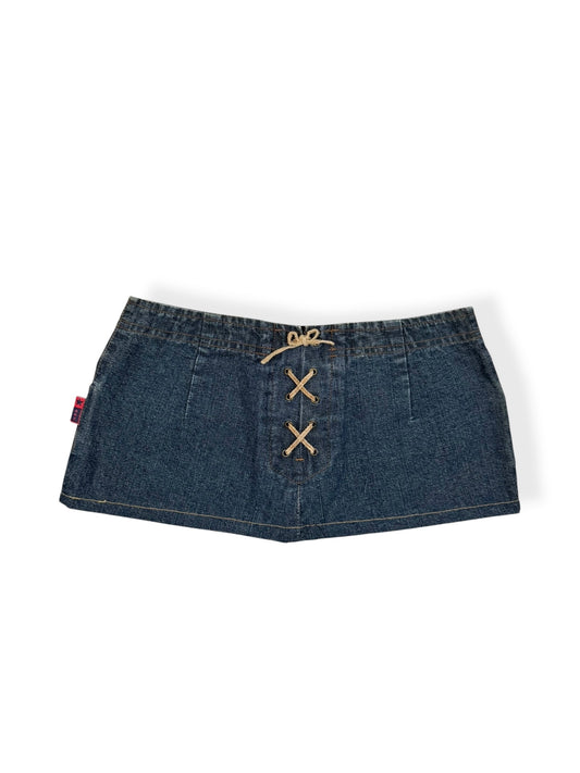 Lace Up Micro Skirt