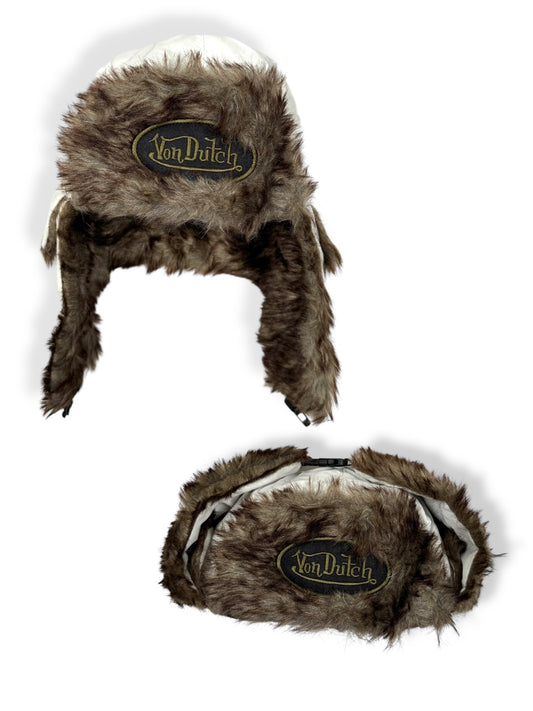White Fur Von Dutch Hat