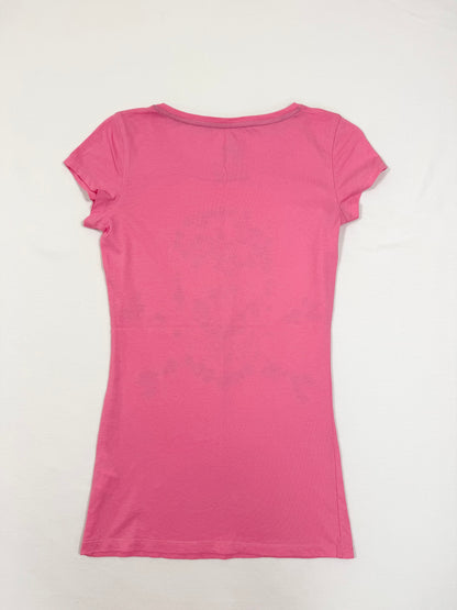 Pink Heart Skull Tee ♡ XS