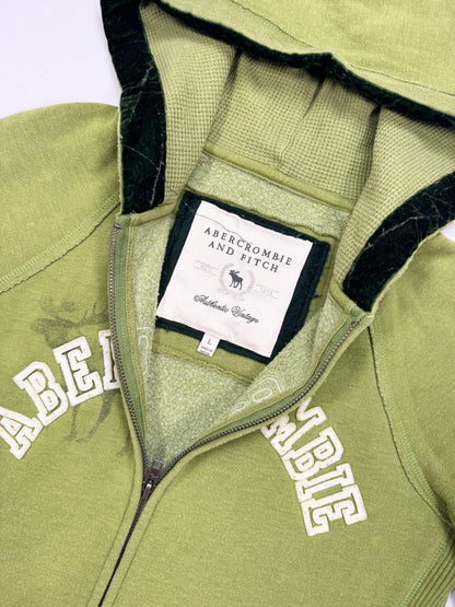 Abercrombie Green Zip Up Hoodie ♡ L