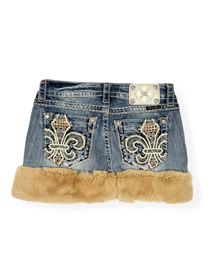 Miss Me Fur Trim Skirt