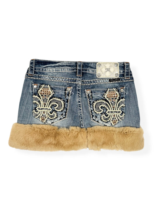 Miss Me Fur Trim Skirt