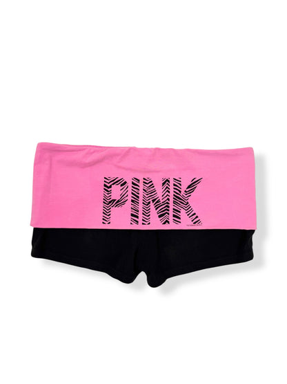 PINK Zebra Logo Fold Over Shorts ♡ L
