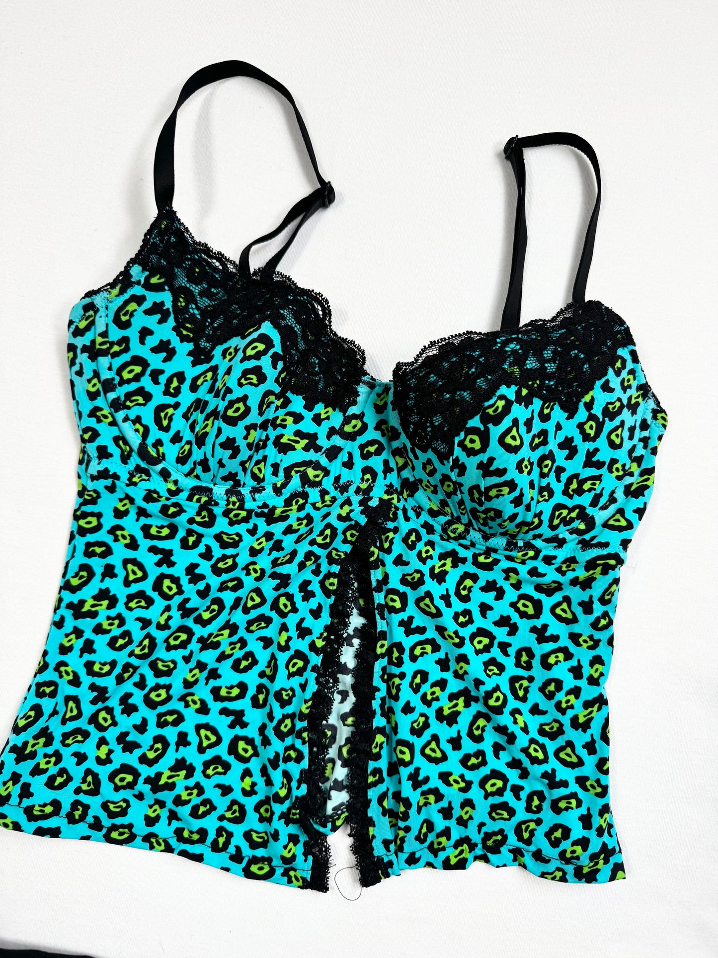 Blue Leopard Cami & Skirt Set ♡ S
