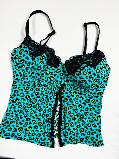 Blue Leopard Cami & Skirt Set ♡ S