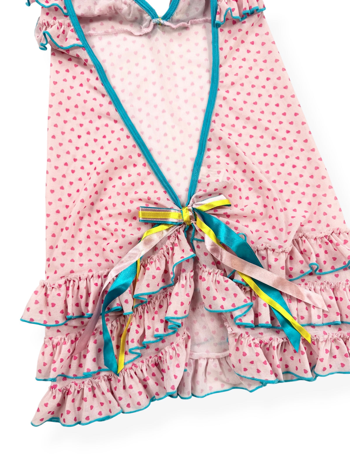 Pink & Blue Heart Ruffle Cami ♡ S