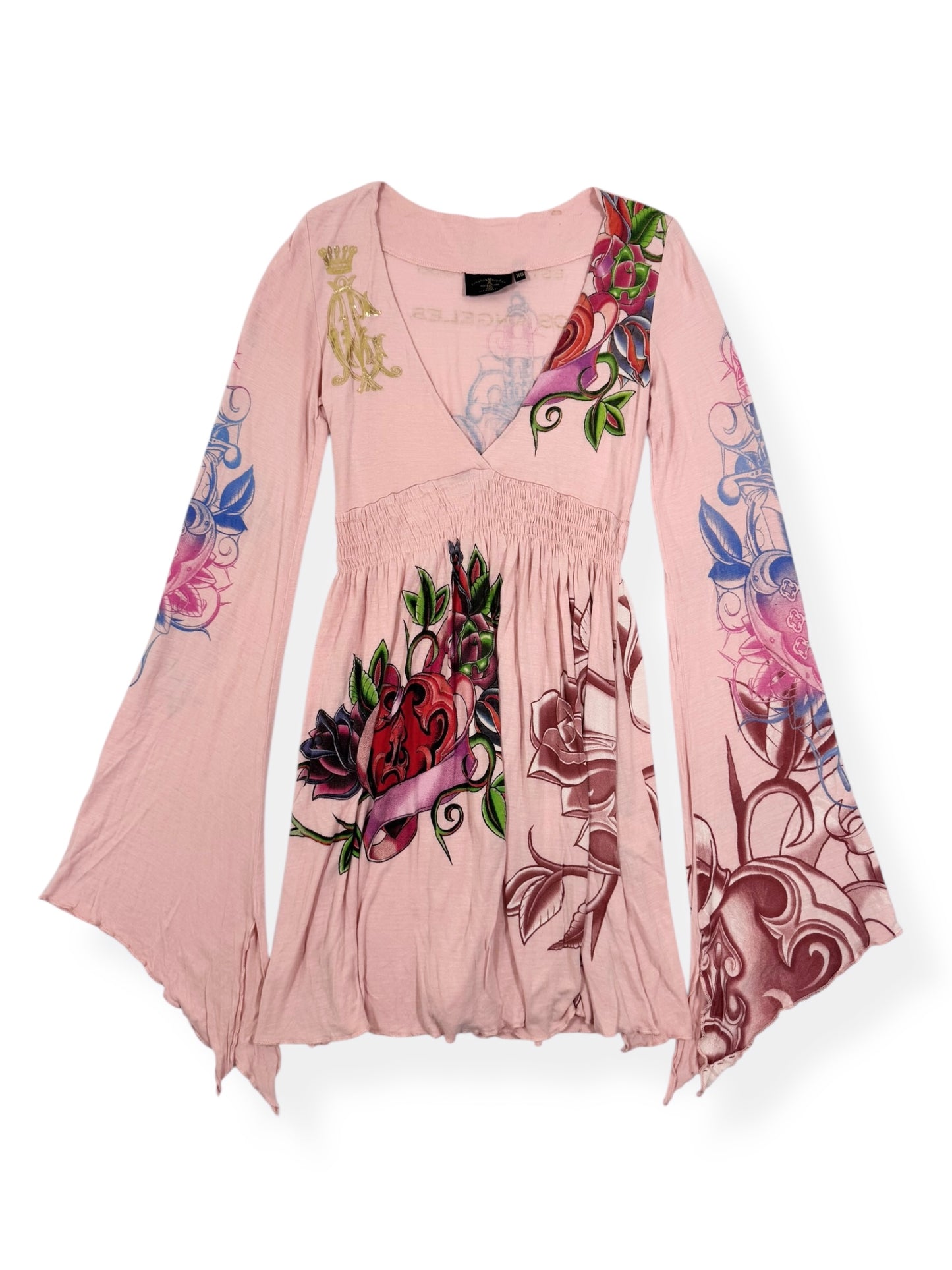 Christian Audigier Pink Mini Dress ♡ XS
