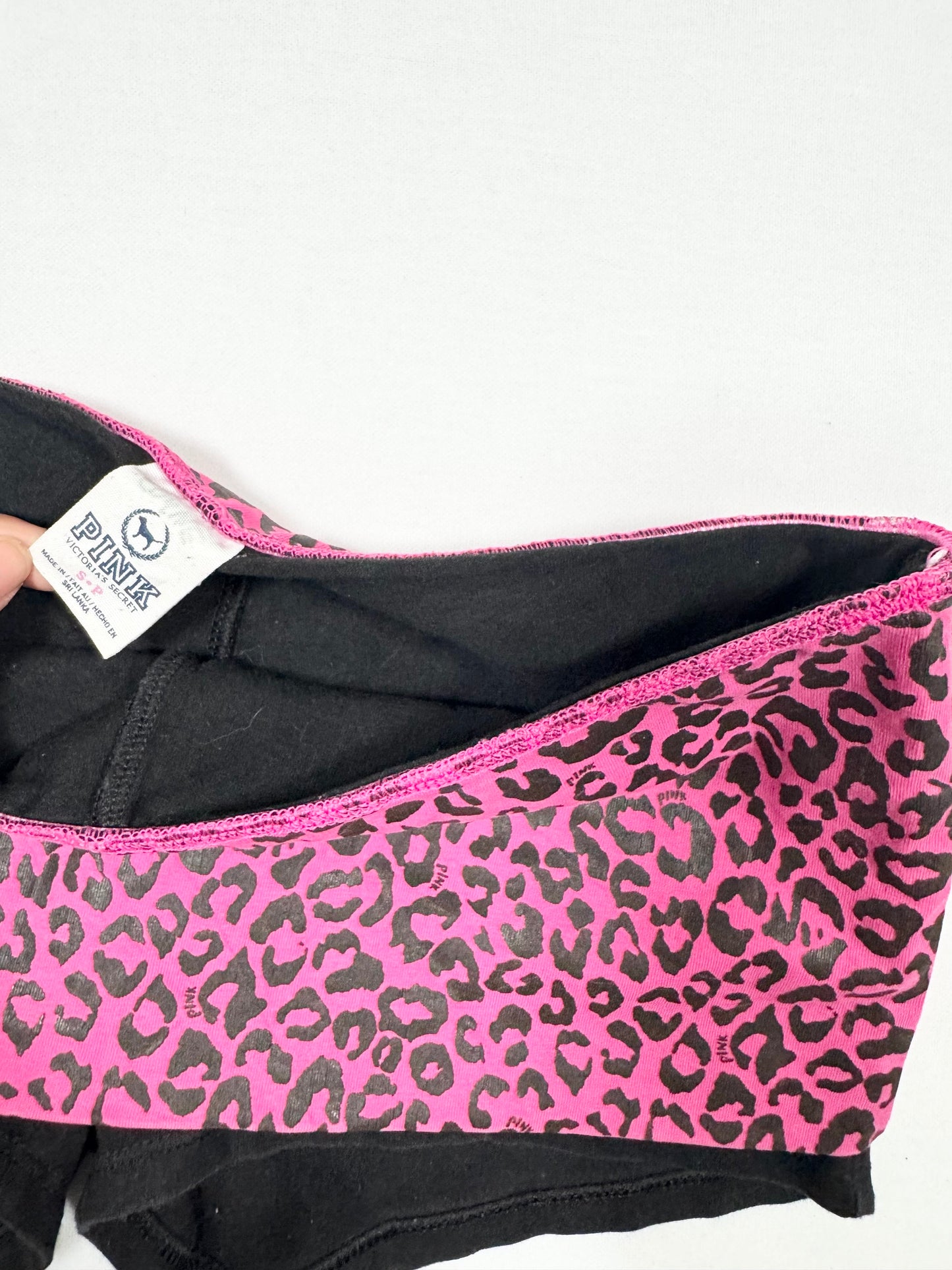 PINK Victorias Secret Fold Over Leopard Shorts ♡ Size XS/S