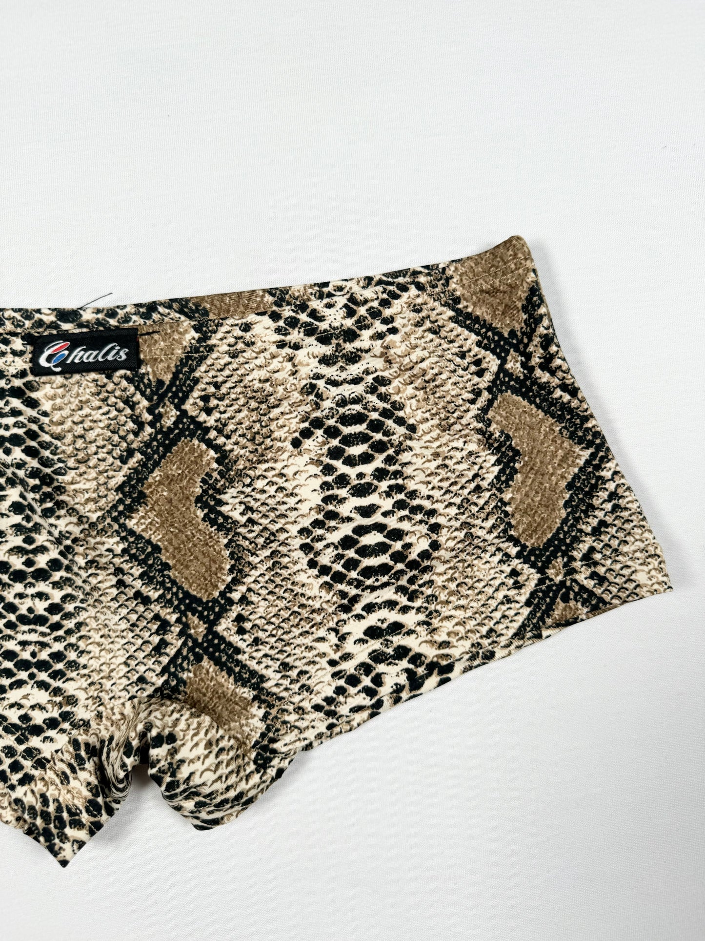 Snakeprint Booty Shorts