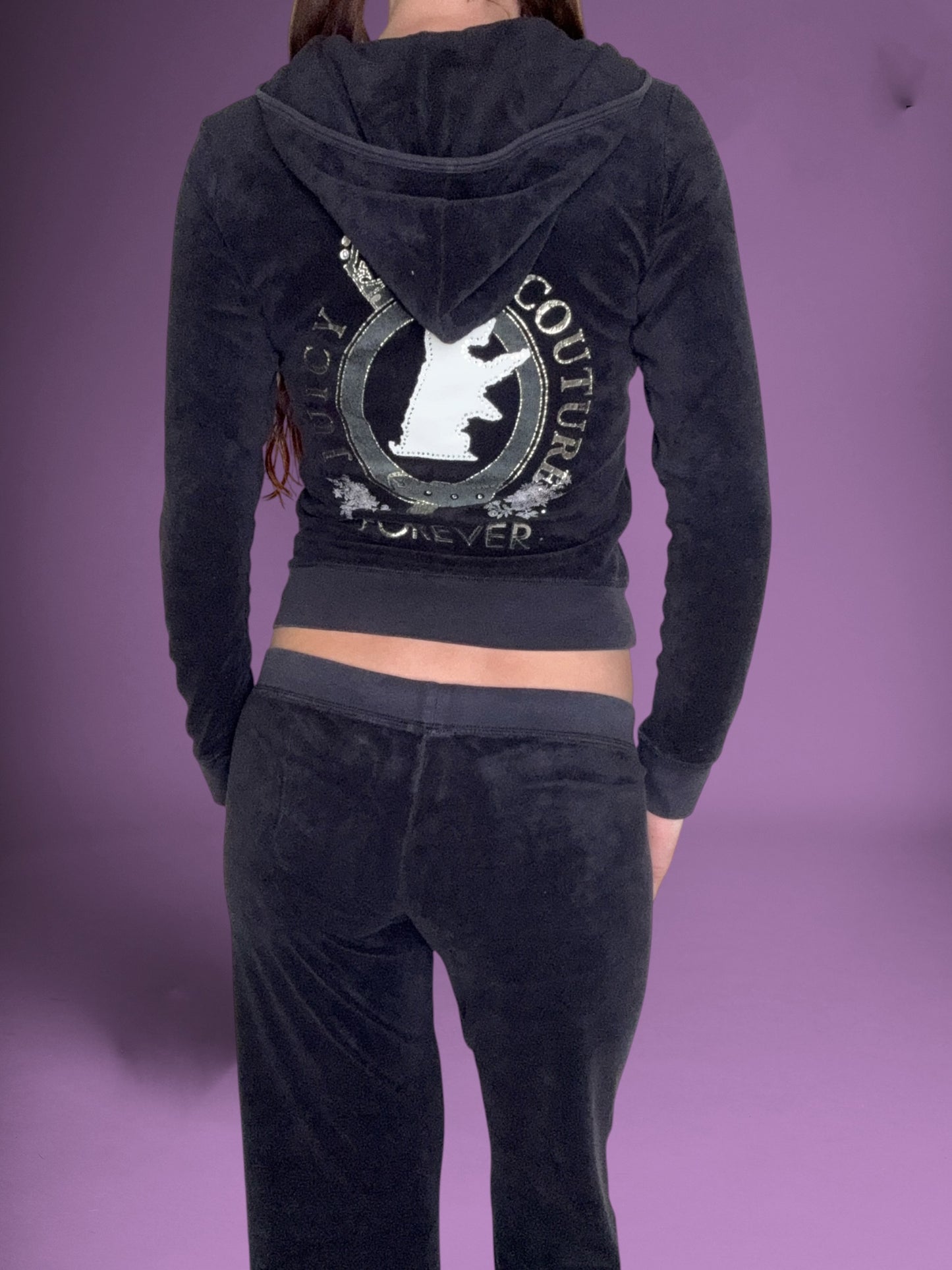 Juicy Couture Black Towelling Tracksuit Set ♡ S/M