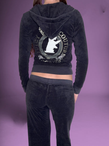 Juicy Couture Black Towelling Tracksuit Set ♡ S/M