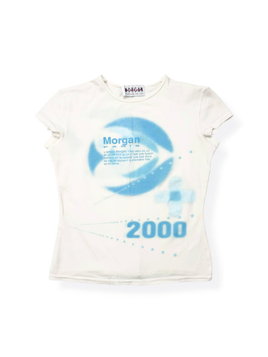 Morgan “2000” White Tee ♡ S