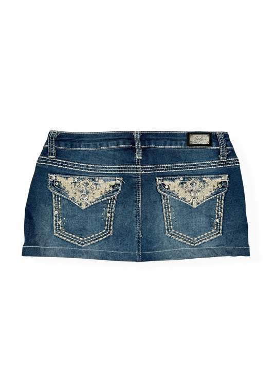 Embroidered Pocket Mini Skirt ♡ Size S/M