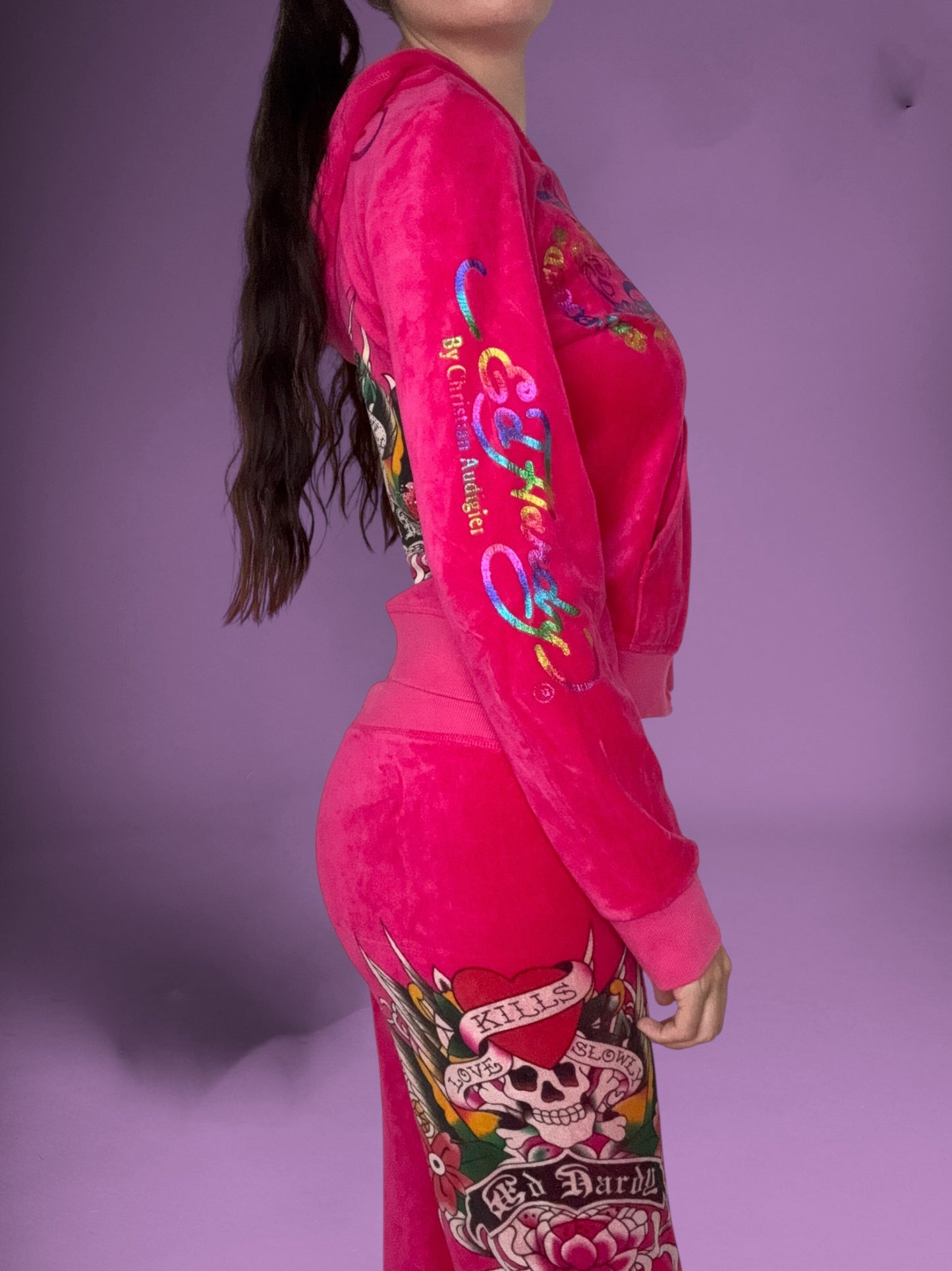 Pink Ed Hardy Tracksuit ♡ L/XL