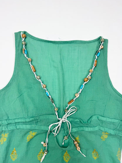 Green Paisley Tank ♡ M