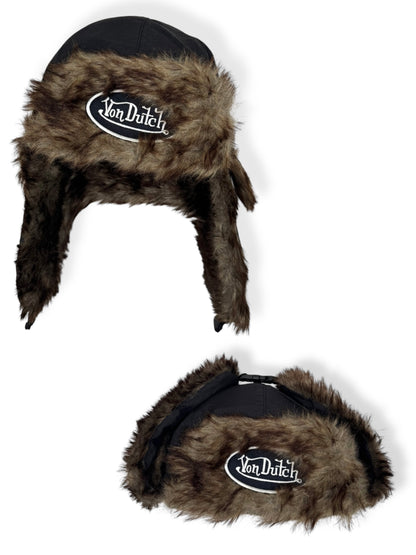 Black Fur Von Dutch Hat
