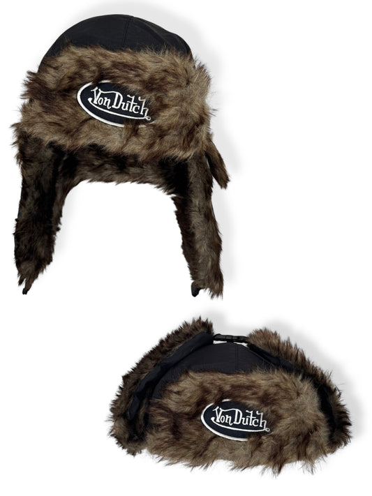 Black Fur Von Dutch Hat