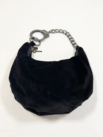 Cuffz By Linz Black Velvet Diamante Cuff Bag ♡