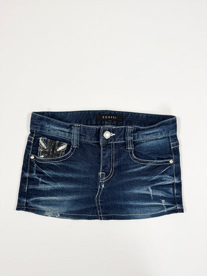 Sequin Union Jack Mini Skirt ♡ S