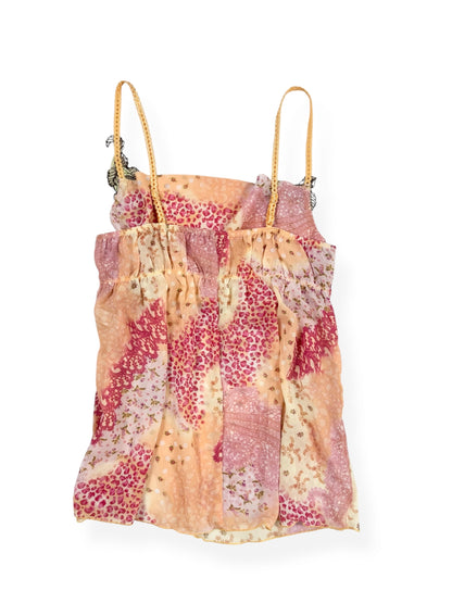 Leopard Print Embroidered Rose Cami ♡ S