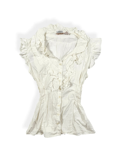 Vixen Ruffle Button Up