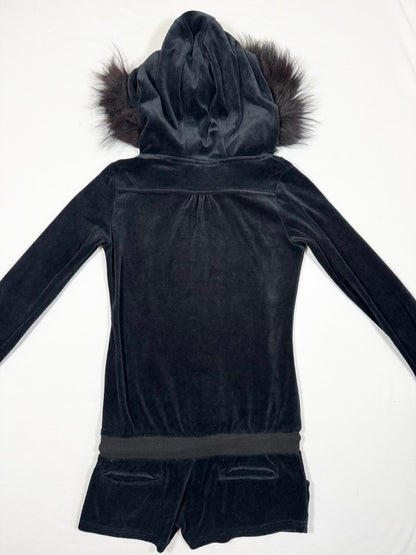 Fur Hood Romper ♡ Size XS