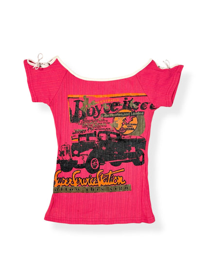 Tie Shoulders Tee ♡ Size S