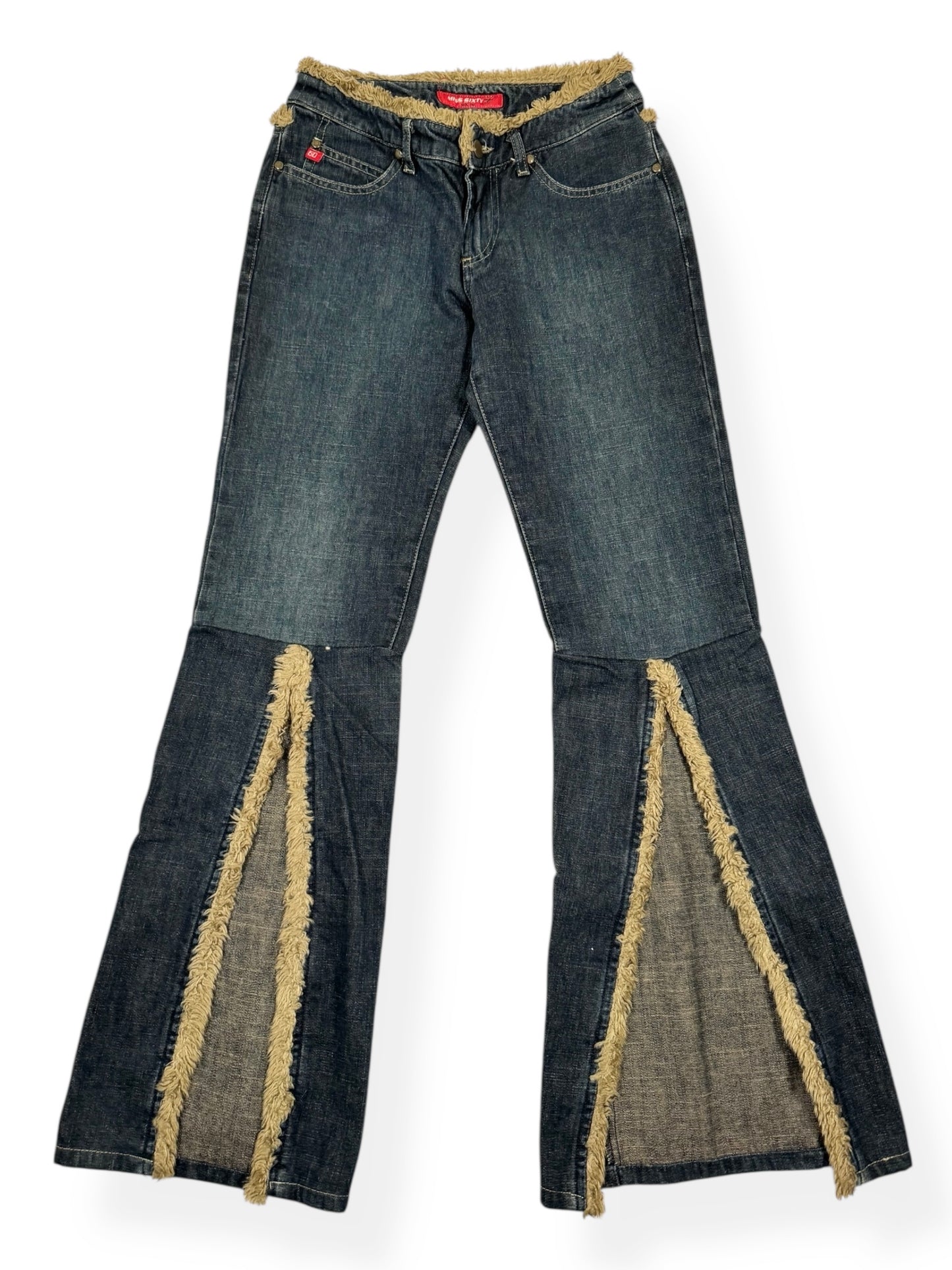 Miss Sixty Fur Trim Flared Jeans