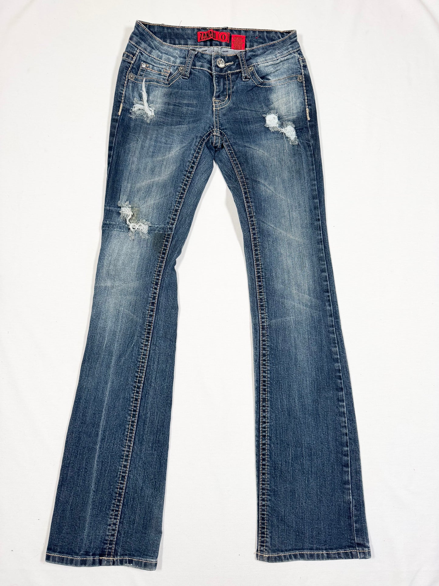 Embroidered Flared Jeans ♡ Size XS