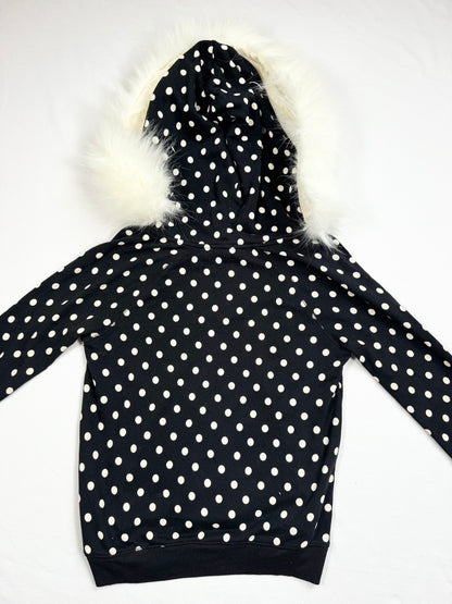 Juicy Couture Polka Dot Fur Hoodie ♡ XS