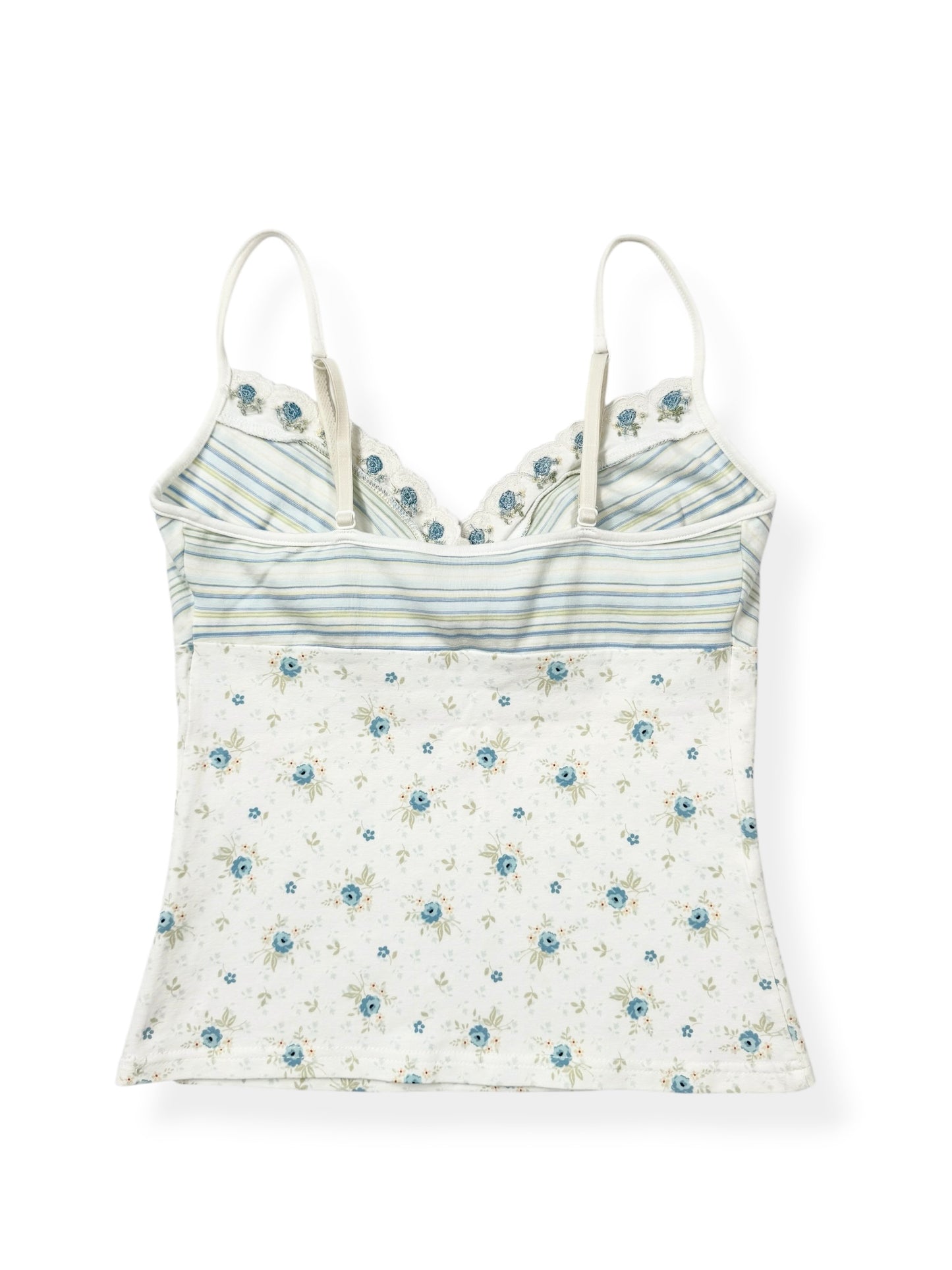Express Blue Floral Striped Cami ♡ XS