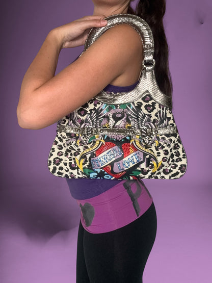Purple Leopard Ed Hardy Bag