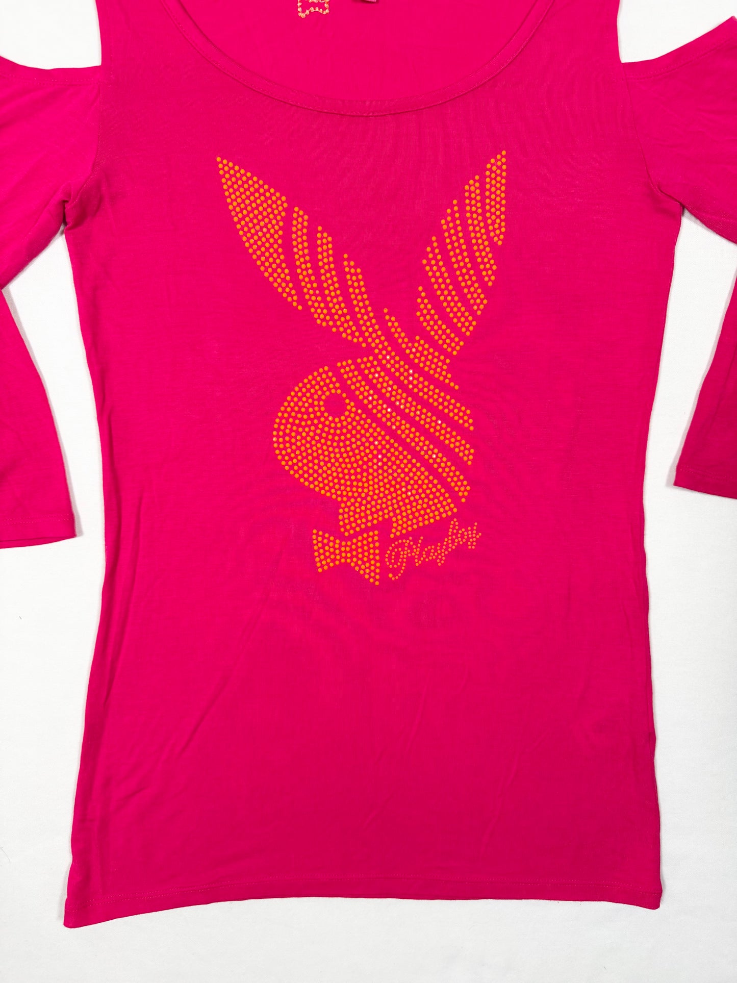 Playboy Cut Out Shoulder Top ♡ Size S