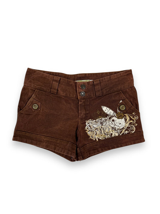 Playboy Brown Mini Shorts