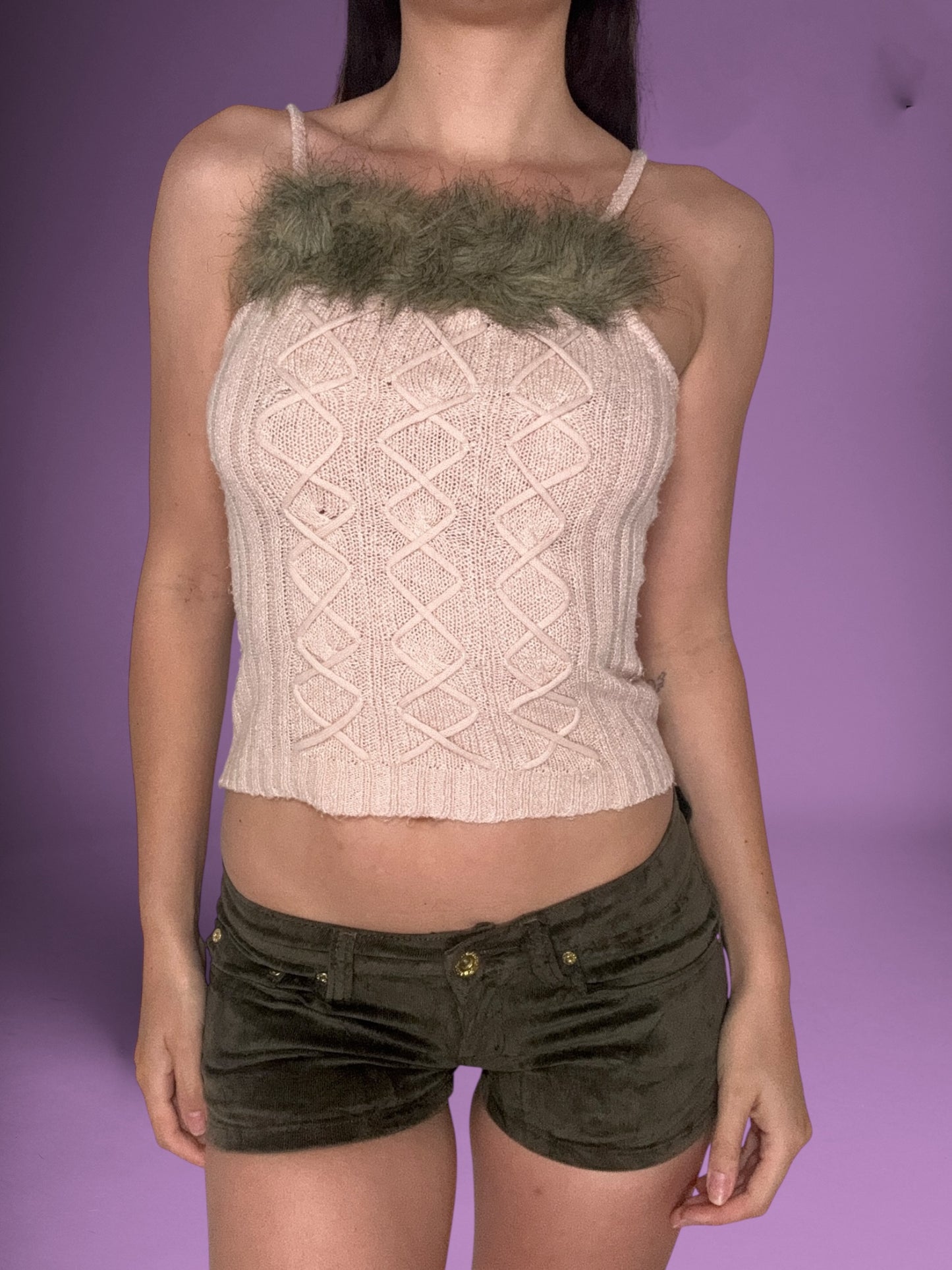 Knit Fur Cami