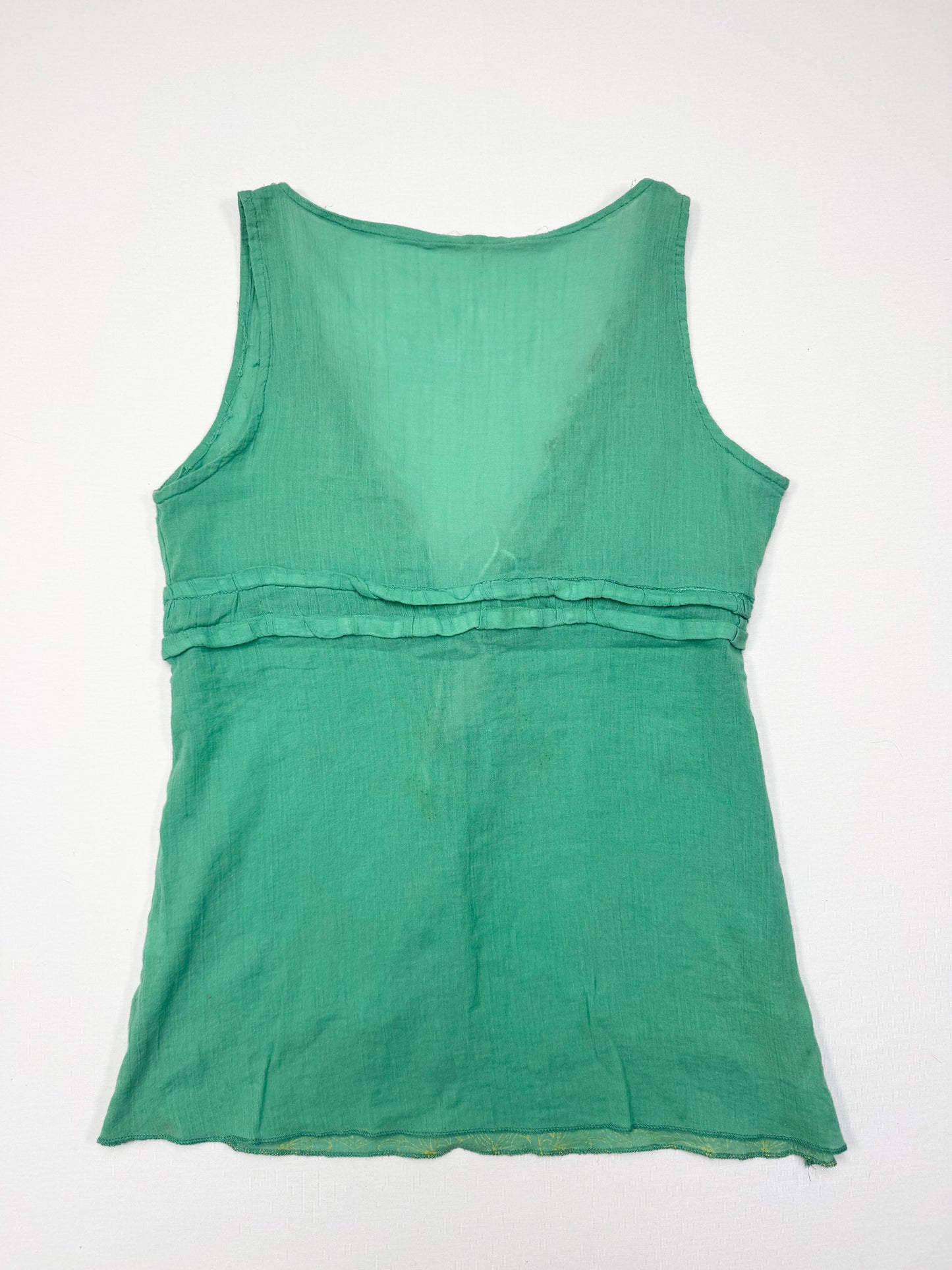 Green Paisley Tank ♡ M