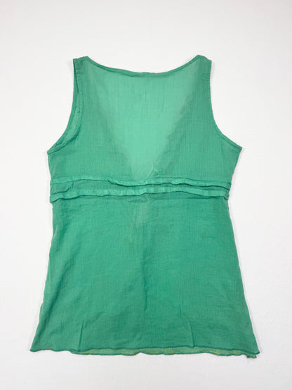 Green Paisley Tank ♡ M