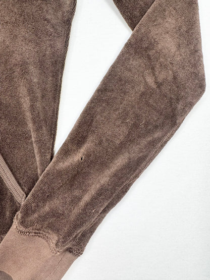 Brown Towelling Cherry Juicy Couture  Zip Up Hoodie ♡ S