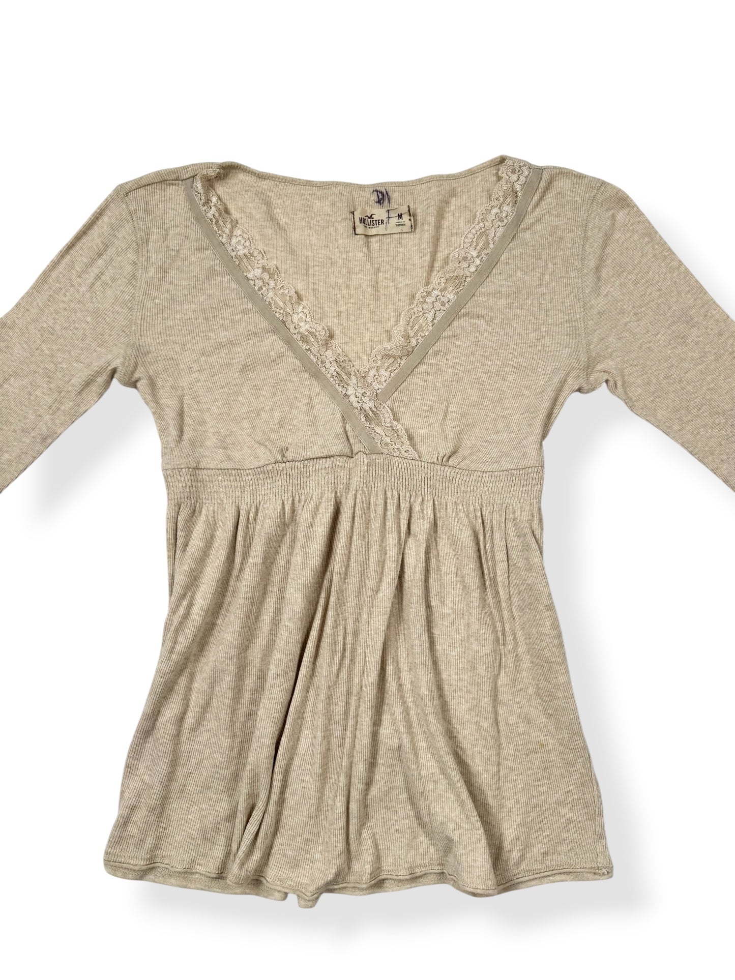 Hollister Tan Babydoll Knit ♡ M