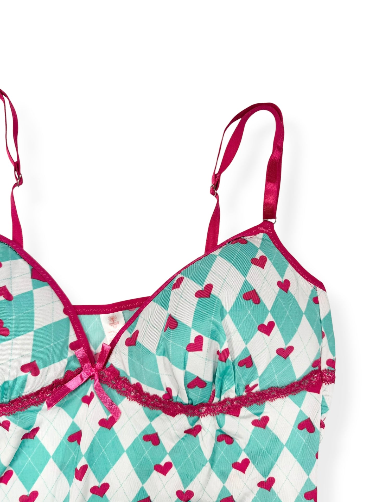 Heart Argyle Cami & Skirt Set ♡ XS/6