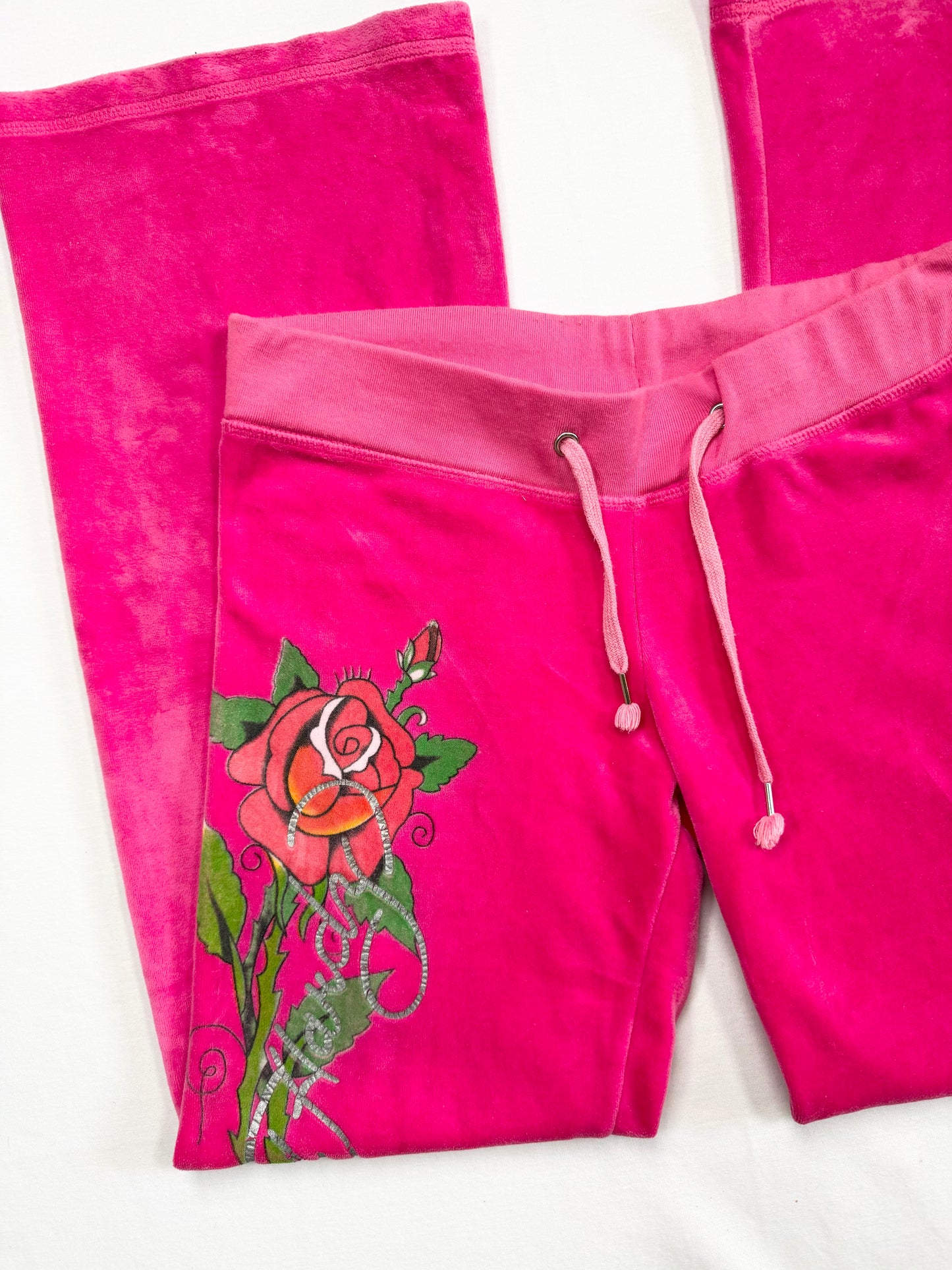 Pink Velour Ed Hardy Tracksuit ♡ M/L