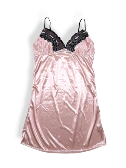 Pink Satin Mini Dress