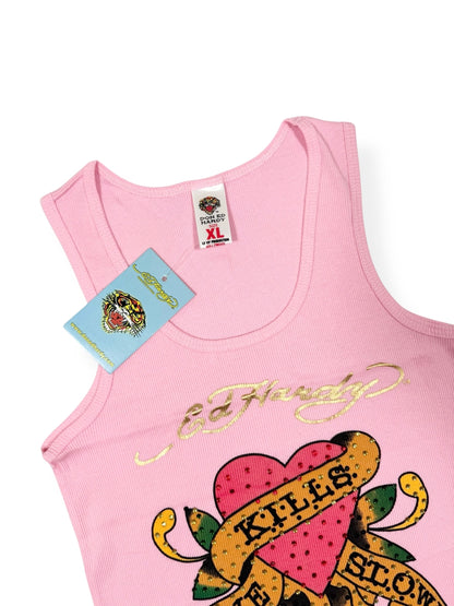 Pink Ed Hardy Tank