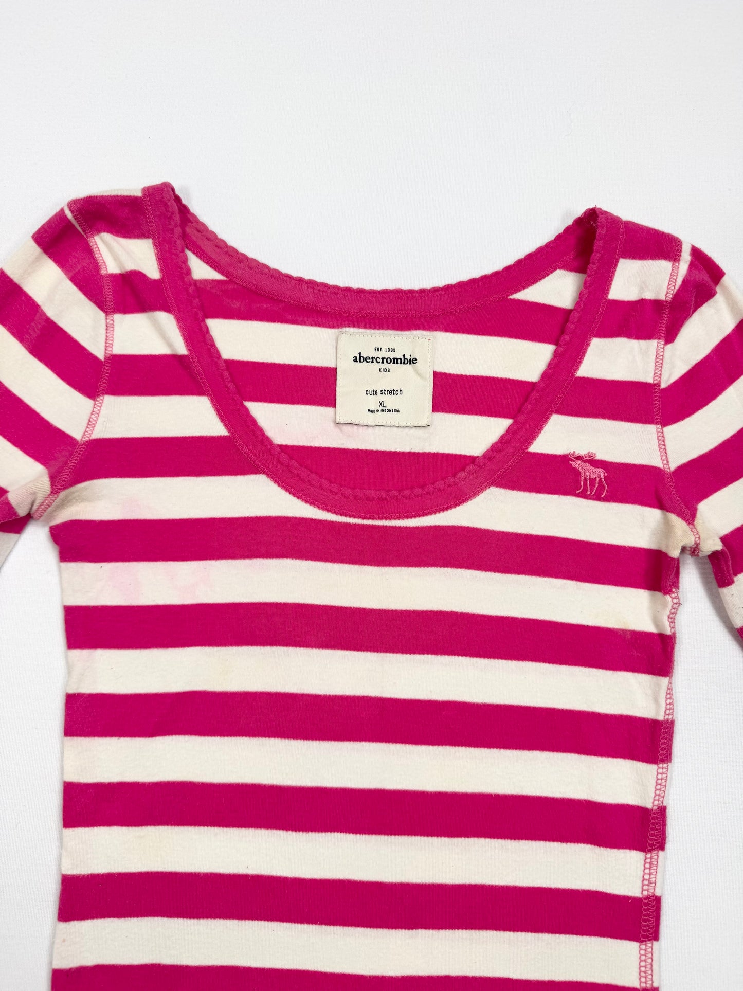 Abercrombie Pink Striped Longsleeved Top ♡ S