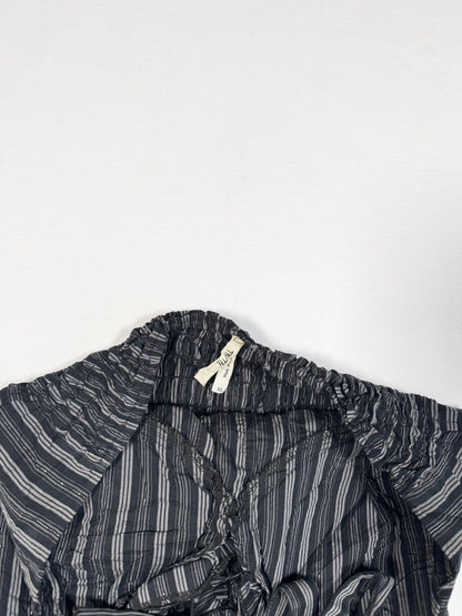 Pinstripe Ruffle Halter ♡ Size M/L