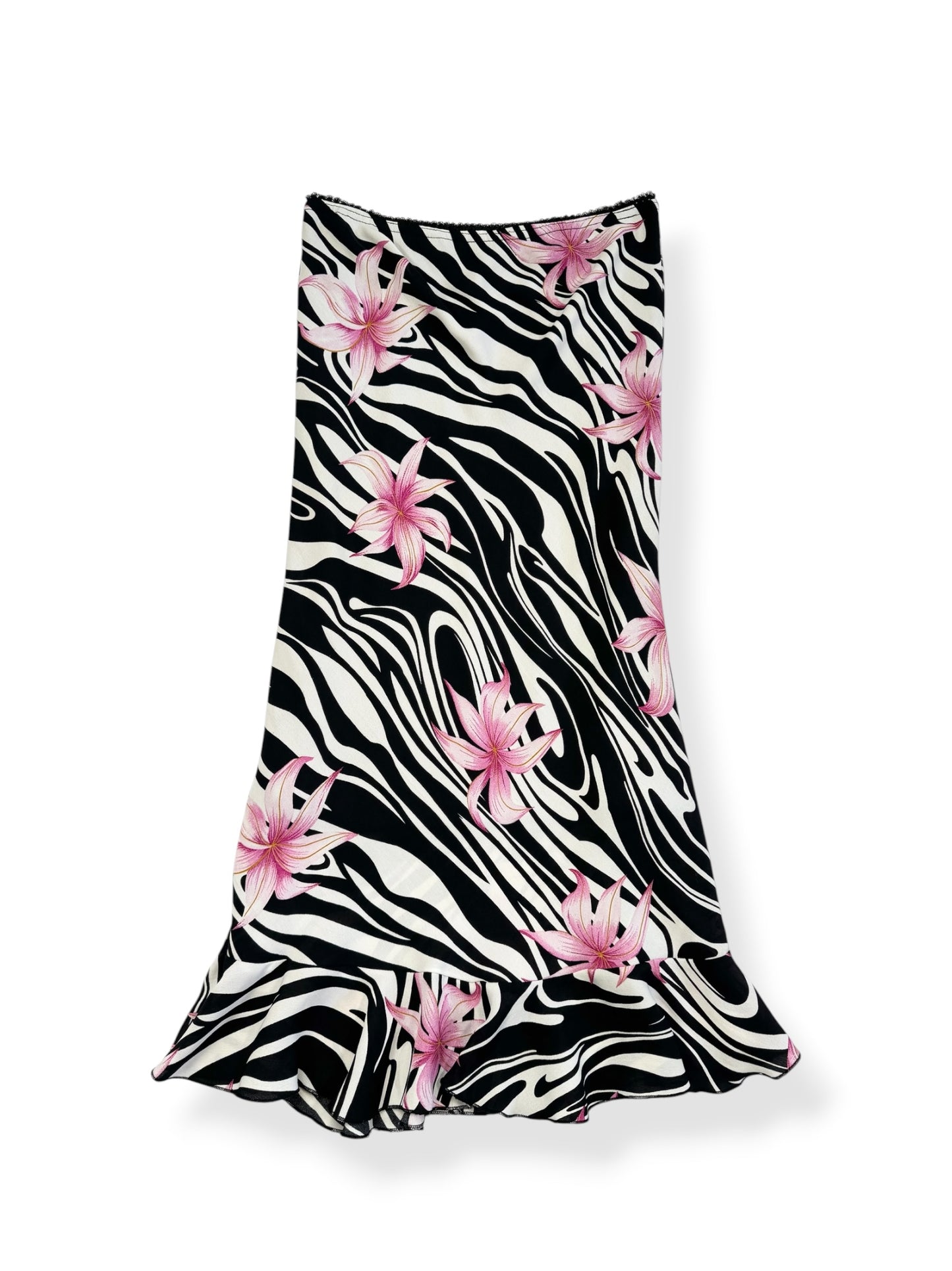 Zebra Flower Midi Skirt ♡ S/M