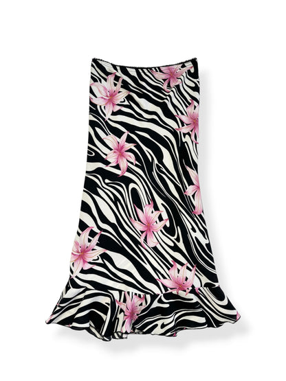 Zebra Flower Midi Skirt ♡ S/M