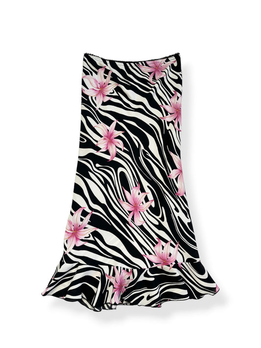 Zebra Flower Midi Skirt ♡ S/M